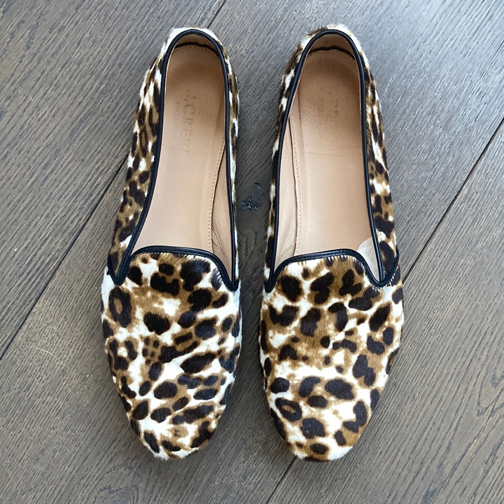 GUC J.Crew Collection Calf Hair Loafers